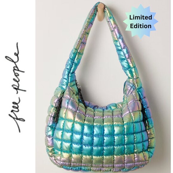 Free People Quilted Carry Bag - Limited Edition Iridescent Nebula - NWT - Picture 2 of 10